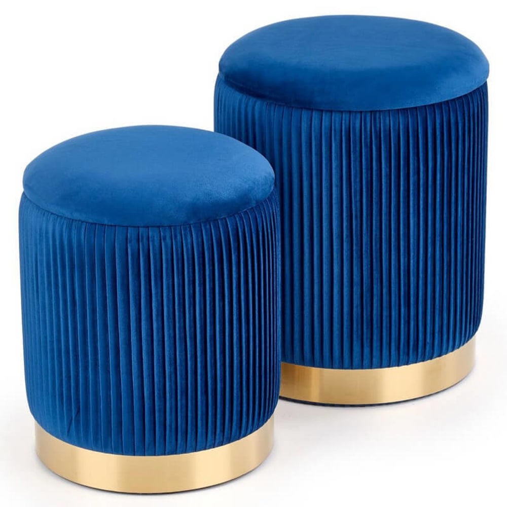 Poufs gigognes en velours