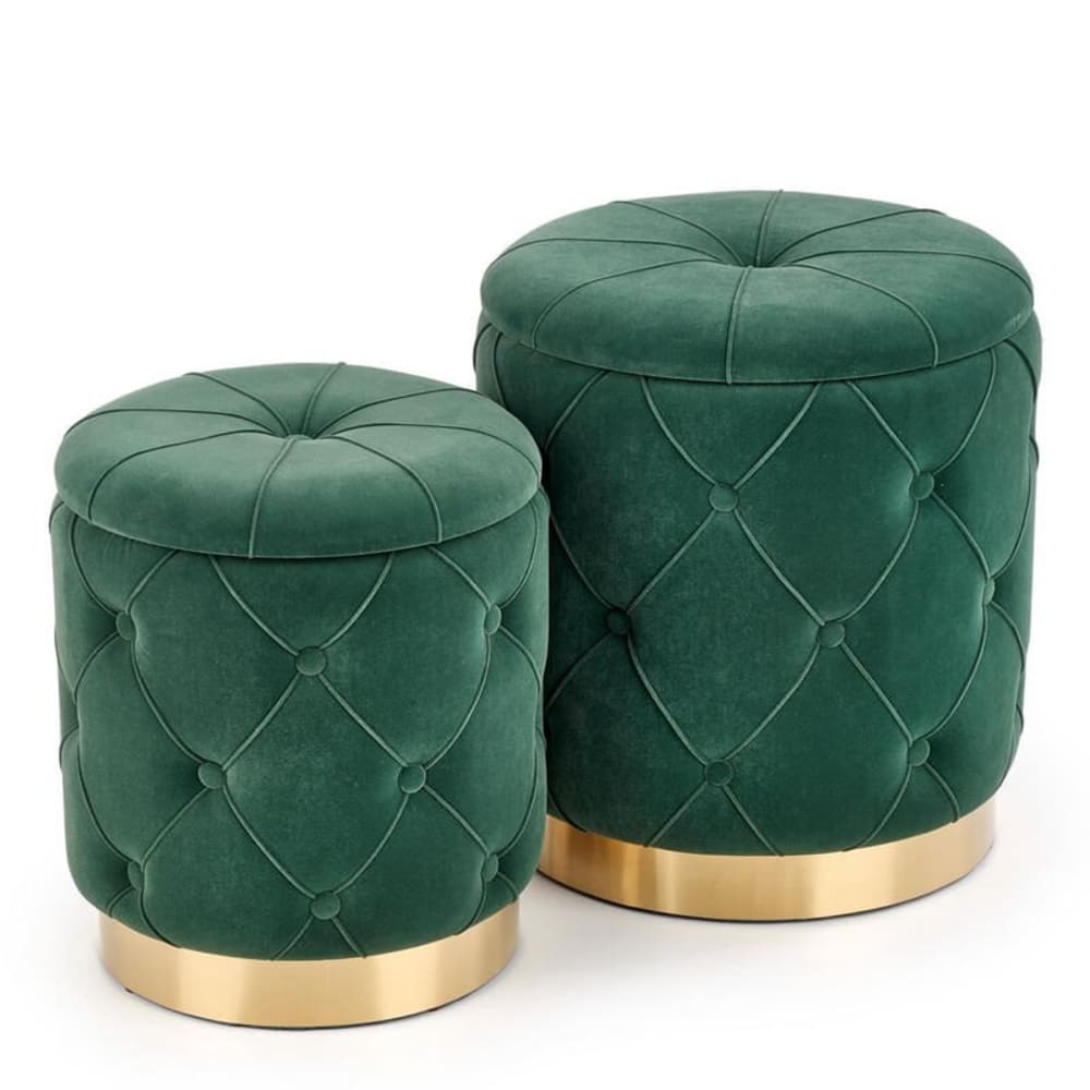 Poufs gigognes en velours