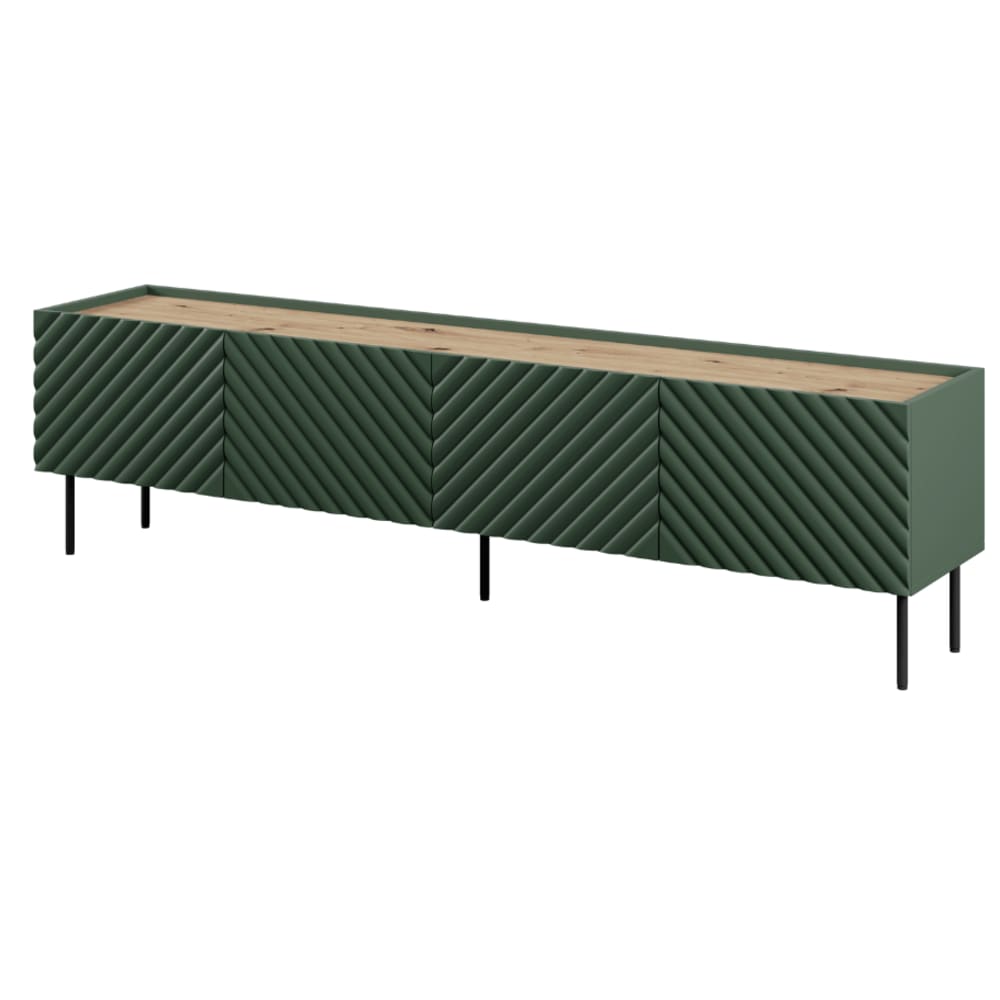 meuble tv vert 4 portes