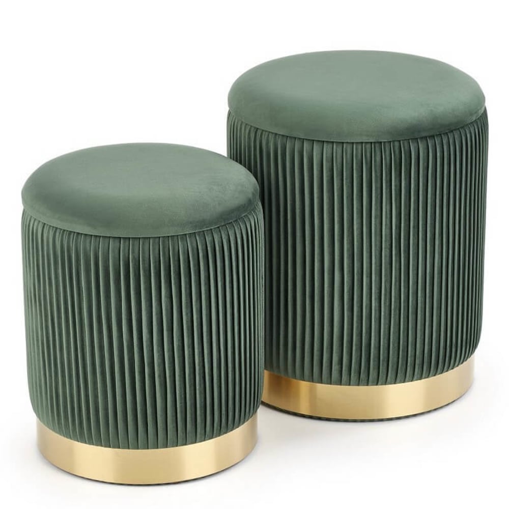 Poufs gigognes en velours