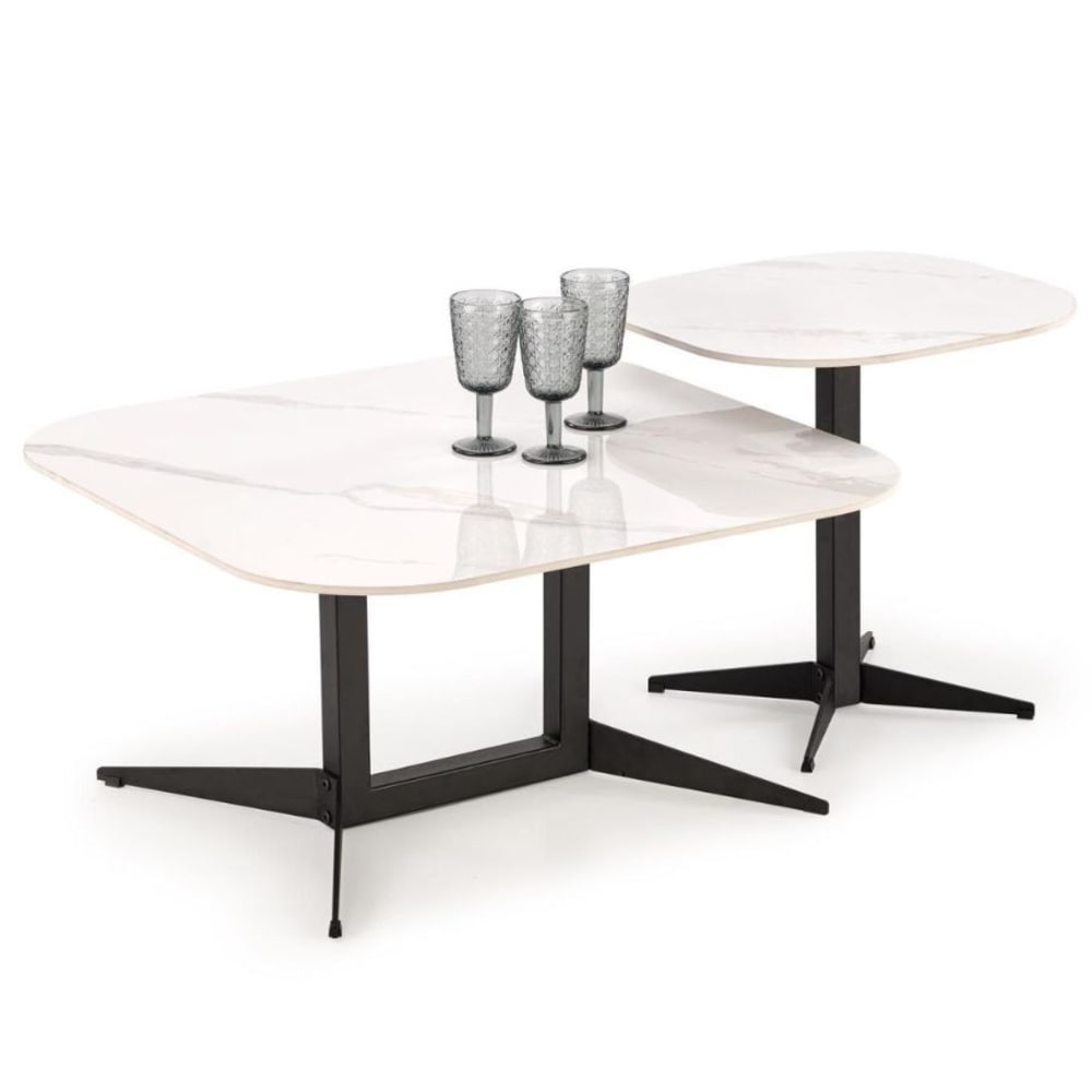 Quadratischer Couchtisch in Weiß, 80 cm - Maisons Du Monde