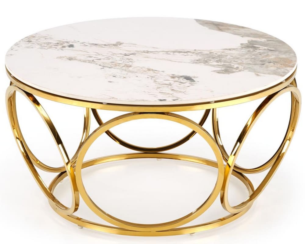 Table basse ronde avec - plateau
