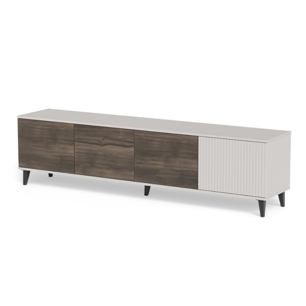 Meuble TV aspect noyer - 200cm