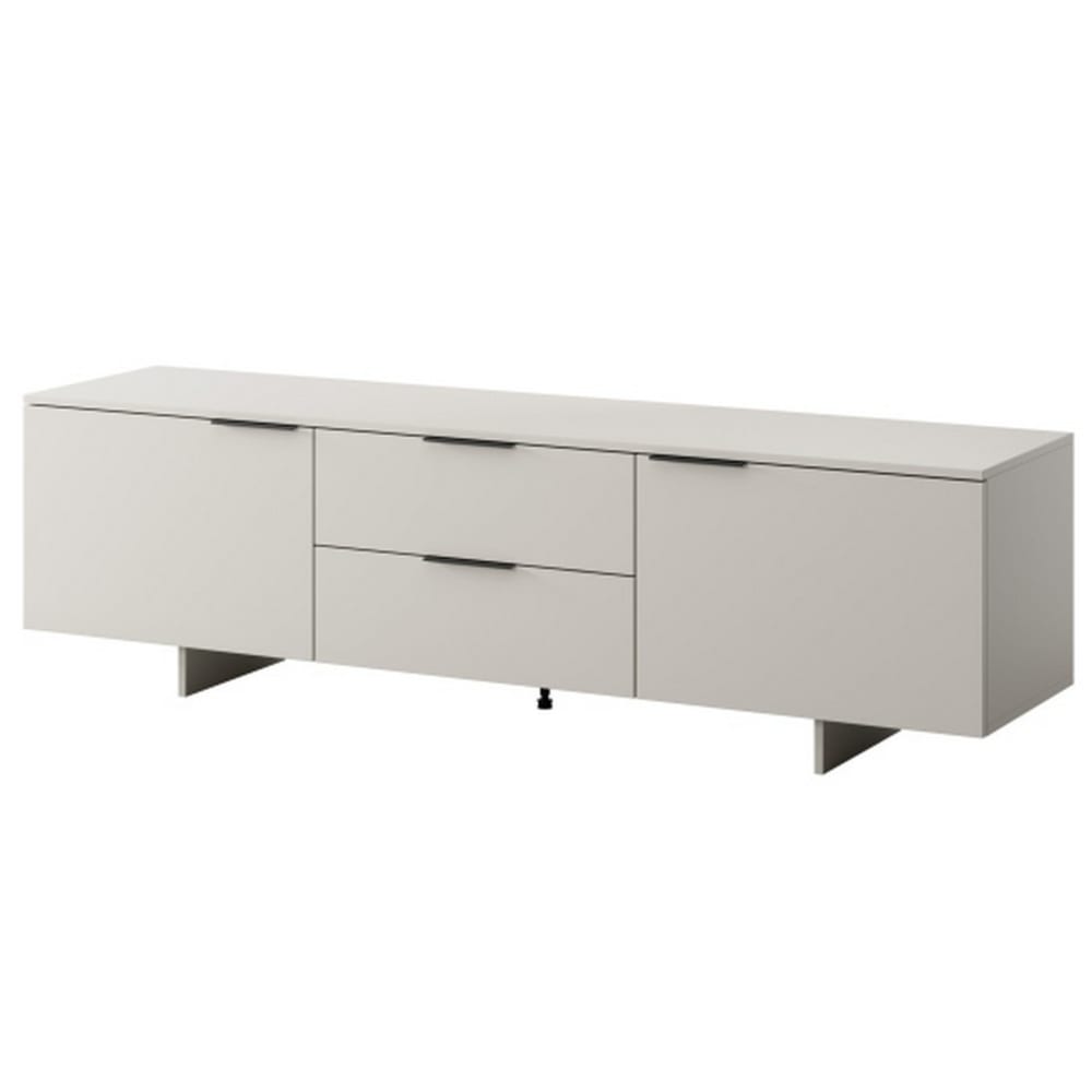 Meuble tv beige 2 portes 2 tiroirs Meuble tv beige 2 portes 2 tiroirs