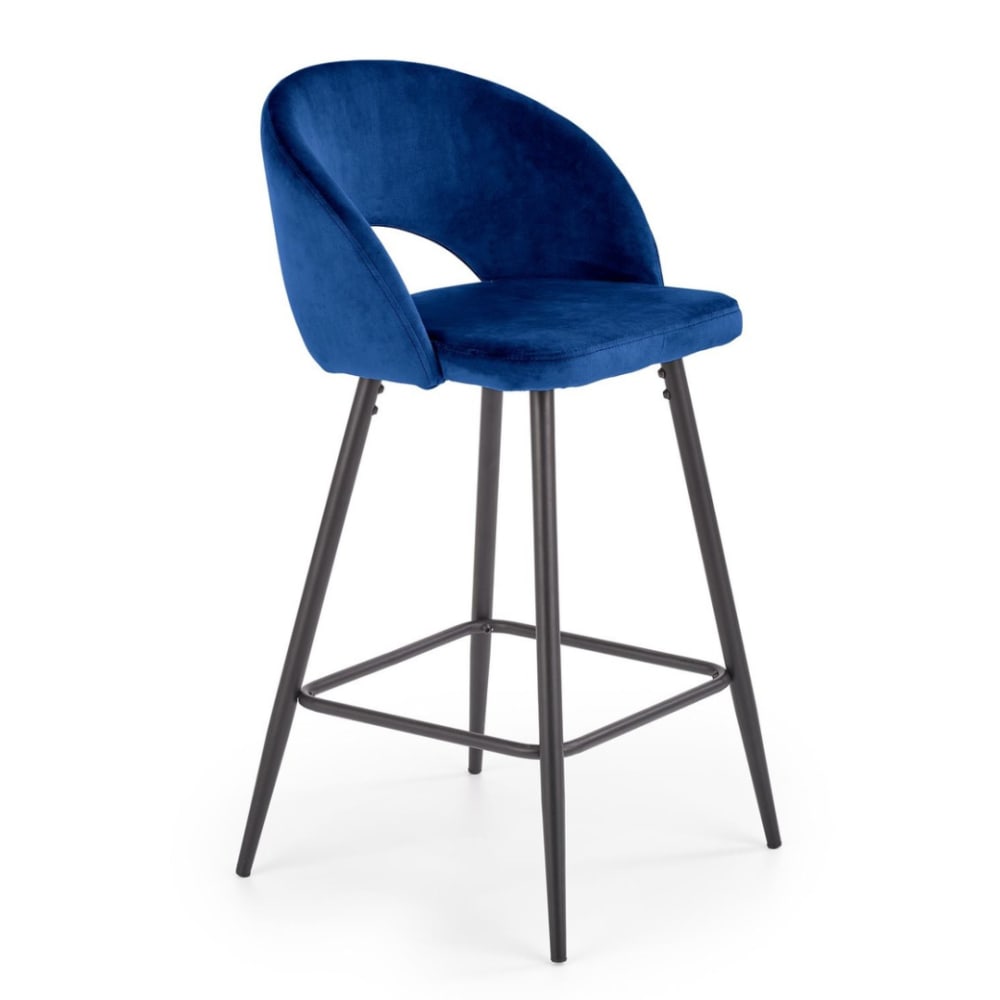 Chaise de bar en velours