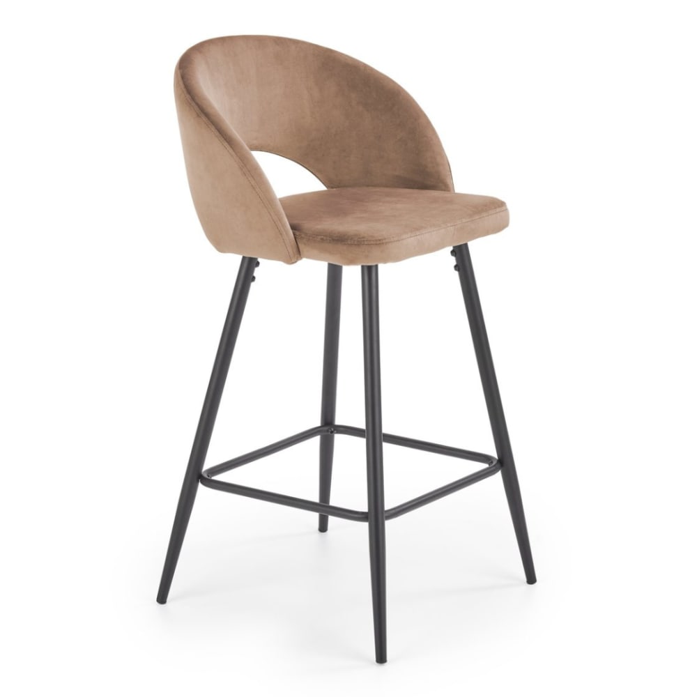 chaise de bar en velours