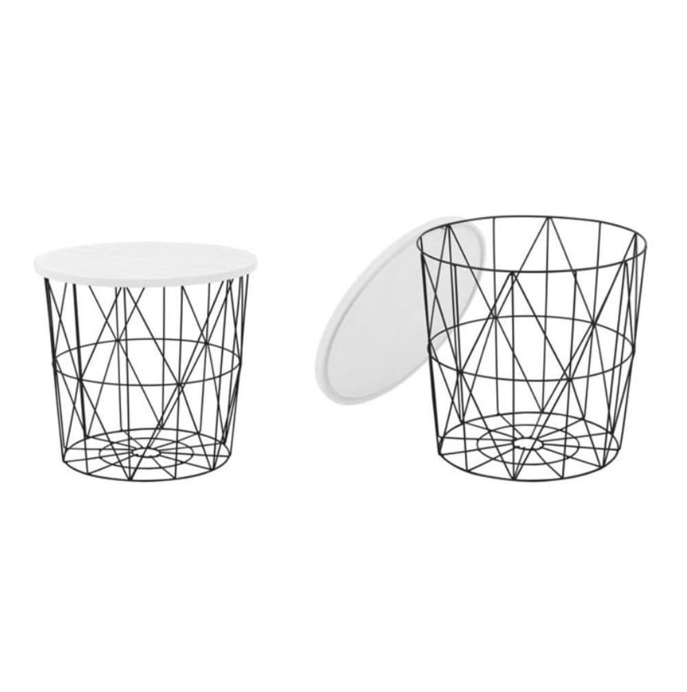 table d'appoint panier - acier