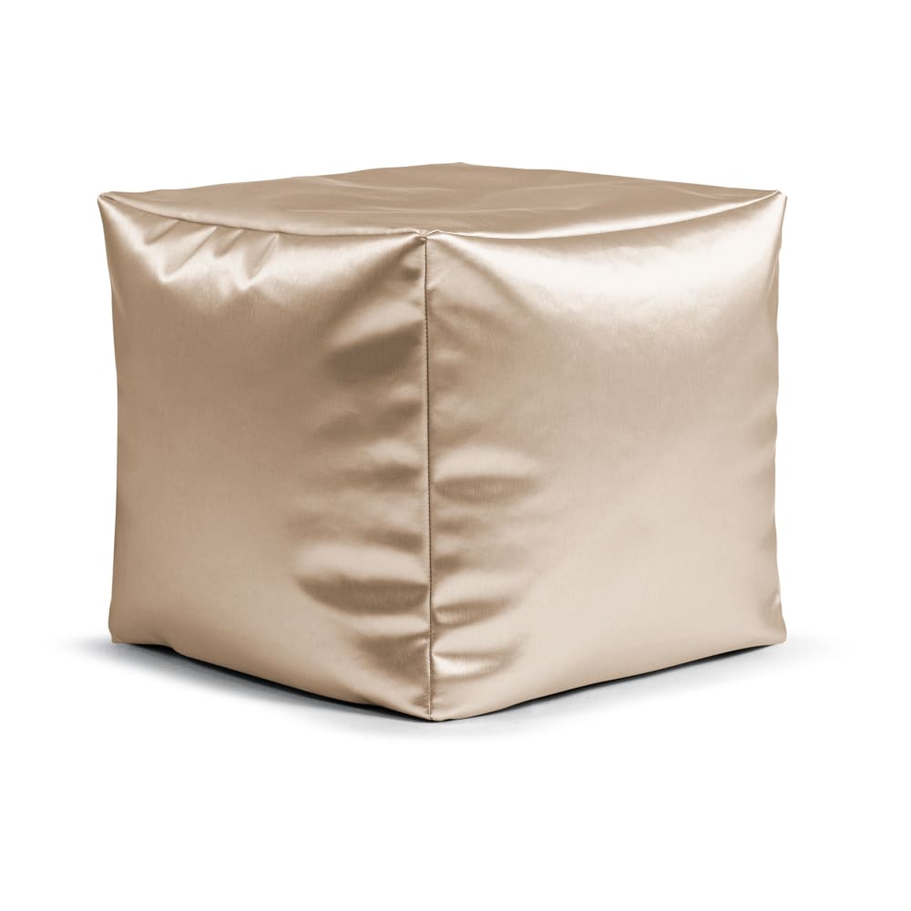 Pouf carré métalisé effet cuir doré 40x40x40 cm Pouf carré métalisé effet cuir doré 40x40x40 cm
