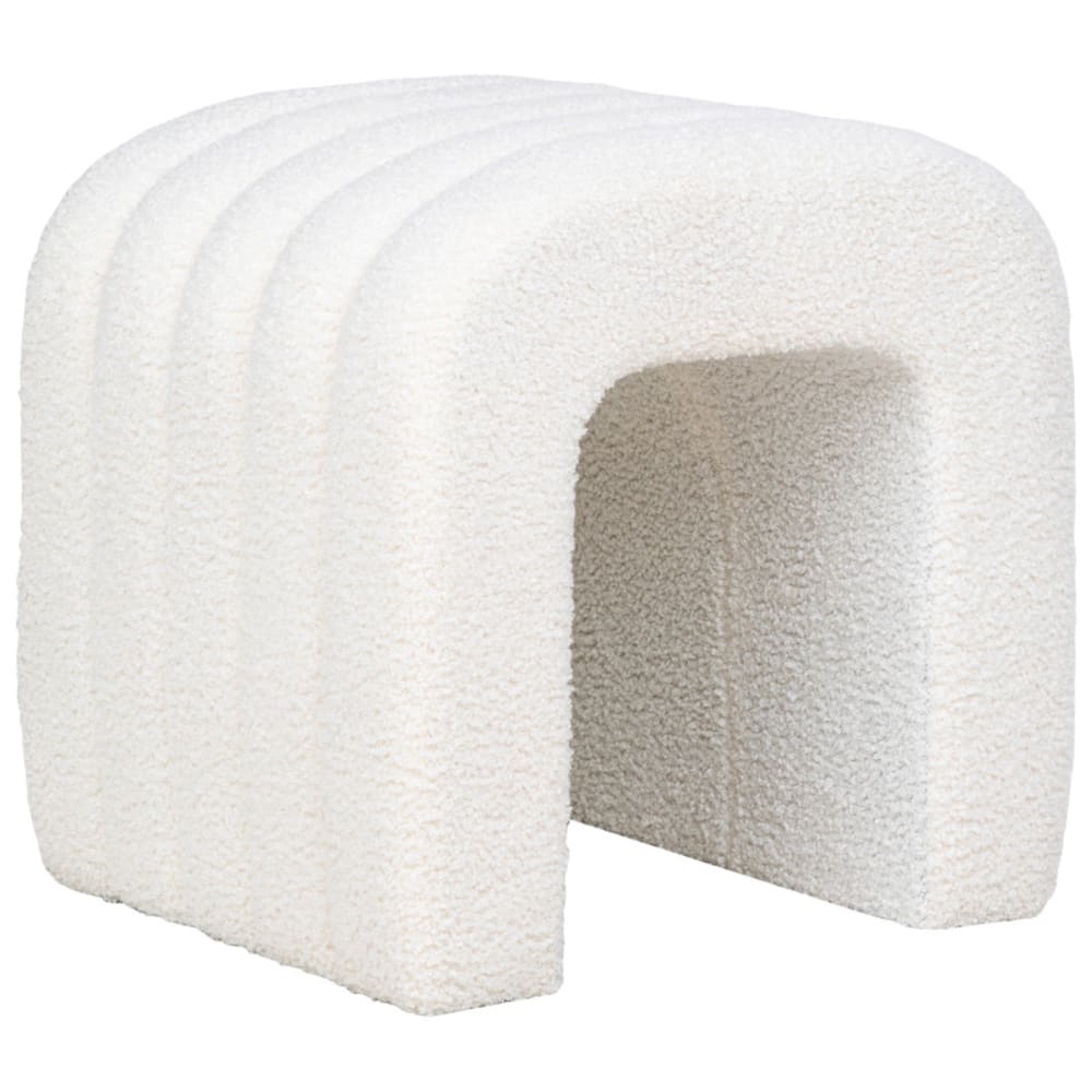 pouf en tissu bouclé
