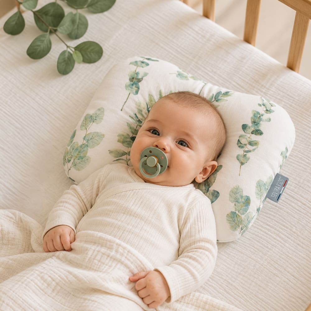 Babykopfstützkissen aus baumwollgaze grau - Maisons Du Monde