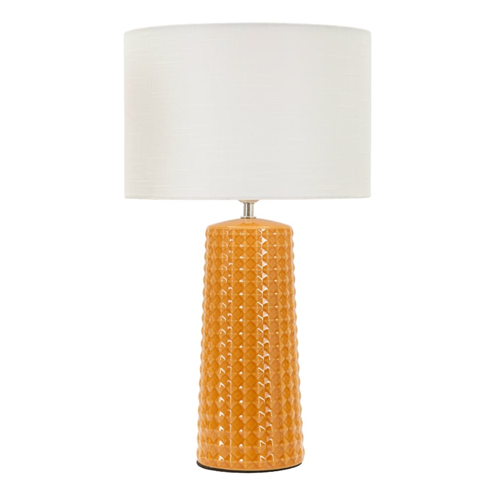 Lampe de table en céramique avec abat-jour blanc, ø 30 x 52 cm