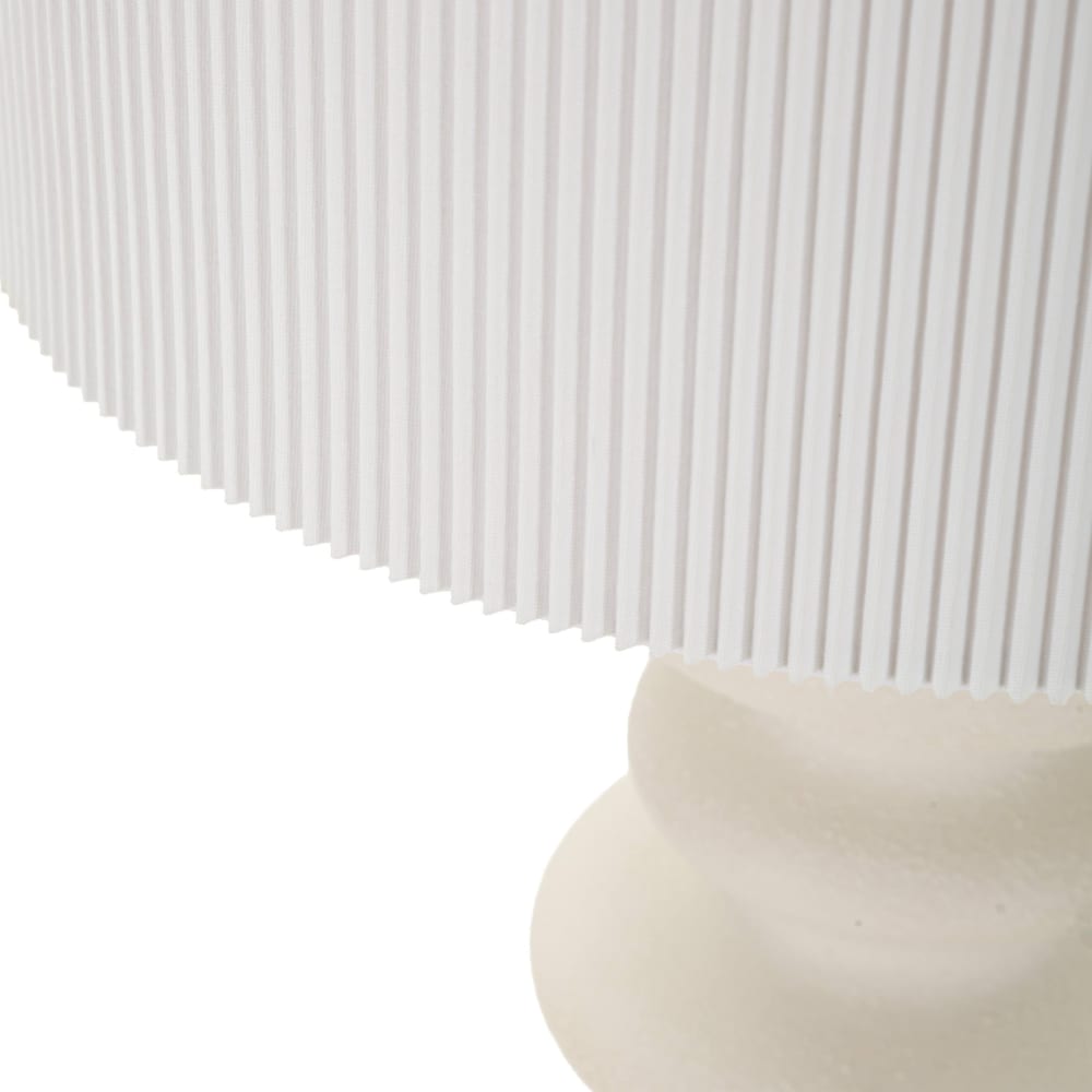 Lampe de table en céramique blanche avec détails verts, ø 26,5 x 67 cm — vue 4