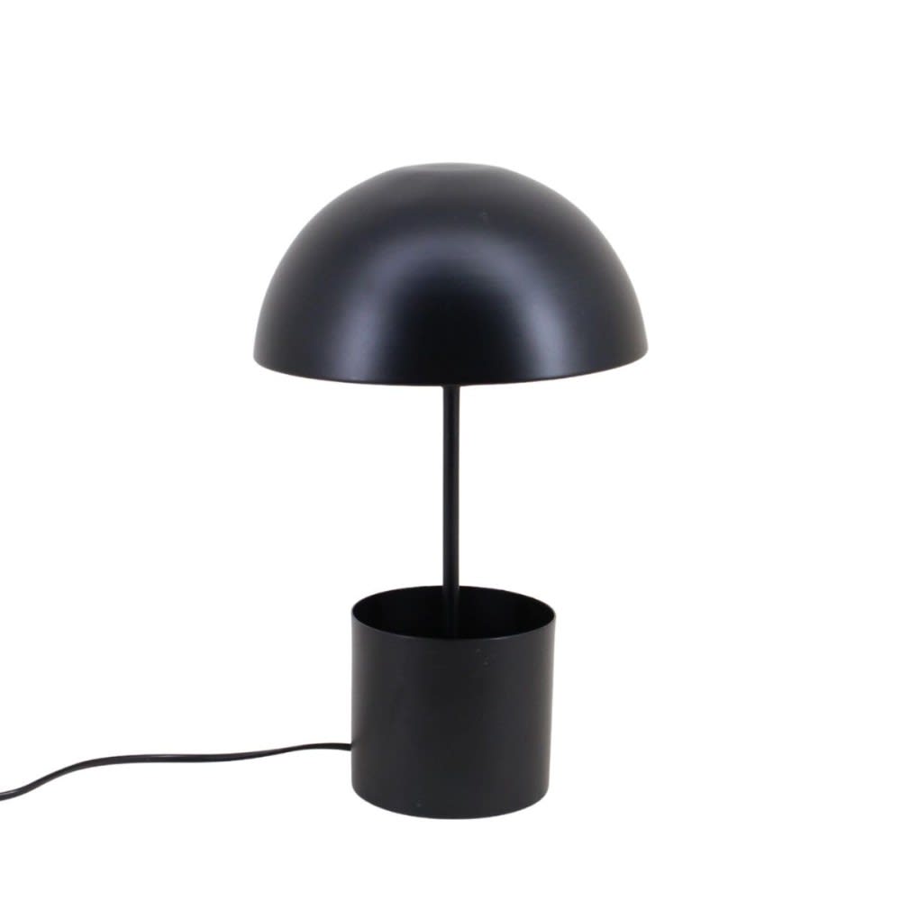 Lampe à poser champignon en fer noir 37cm