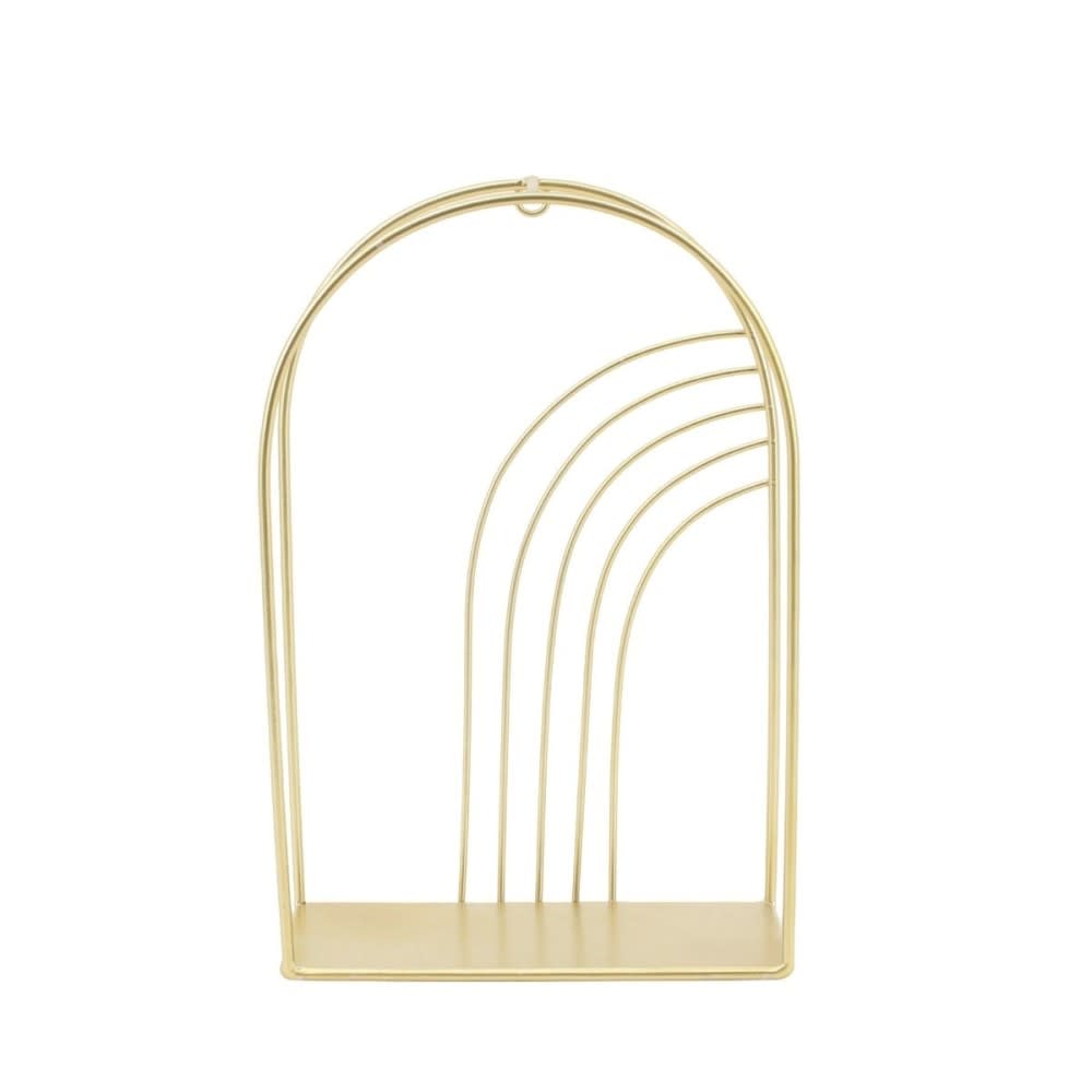 Etagère murale arche en fer doré 30x20cm