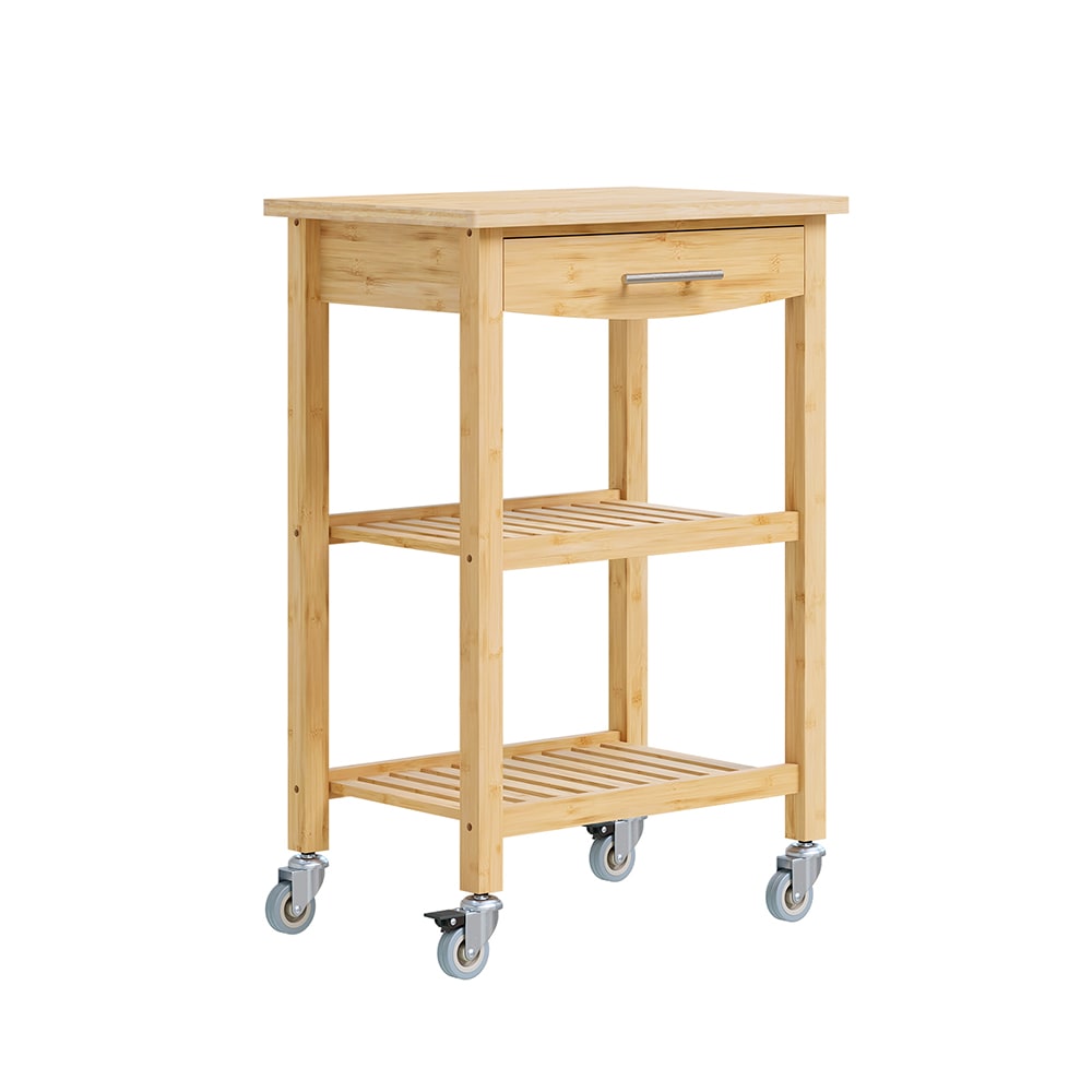 KüChenwagen Mit Schublade Hellbraun 58×40×86 Cm FKW135-N
