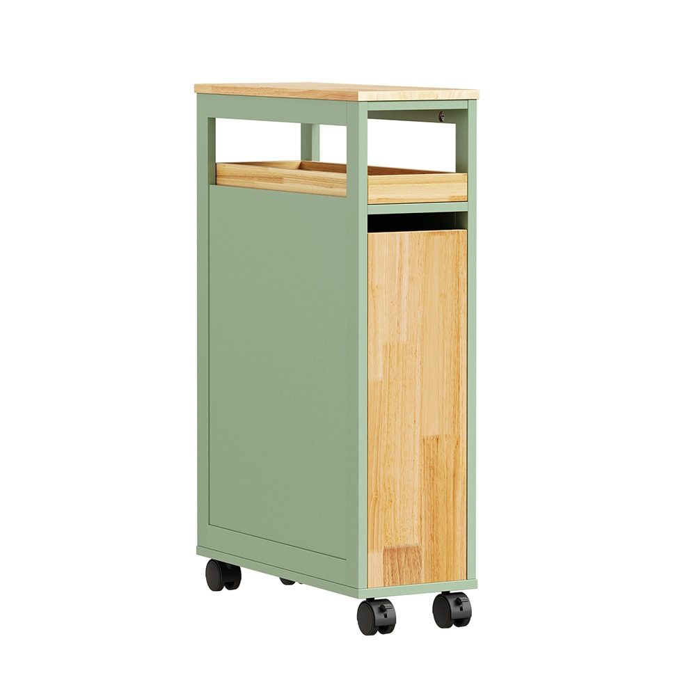 SoBuy Rollwagen mit 2 Schubladen 50,5×20×79 cm style modern Grün Holz
