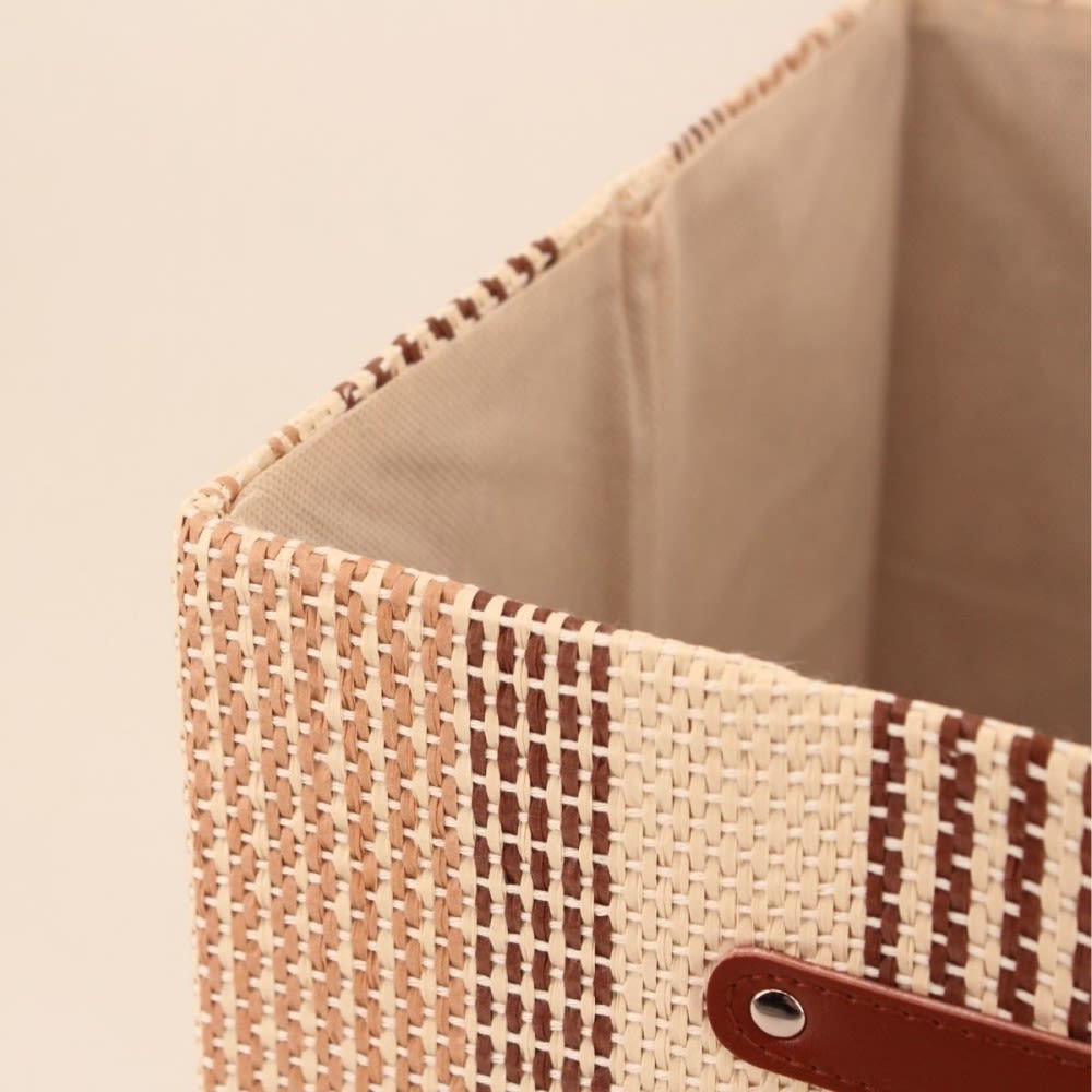 Panier cube en tissage papier 31x31x31cm — vue 4