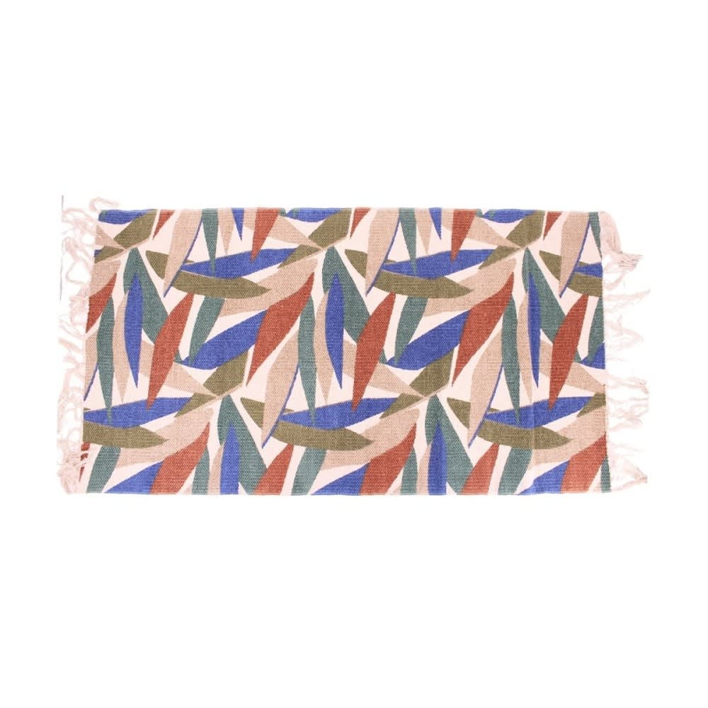Tapis imprimé avec franges 110x60cm