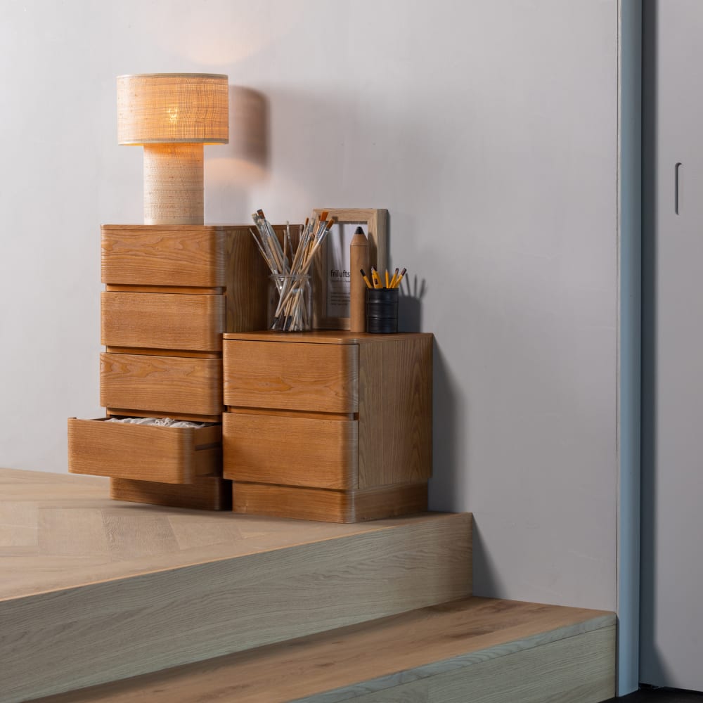 Table de chevet en mdf marron