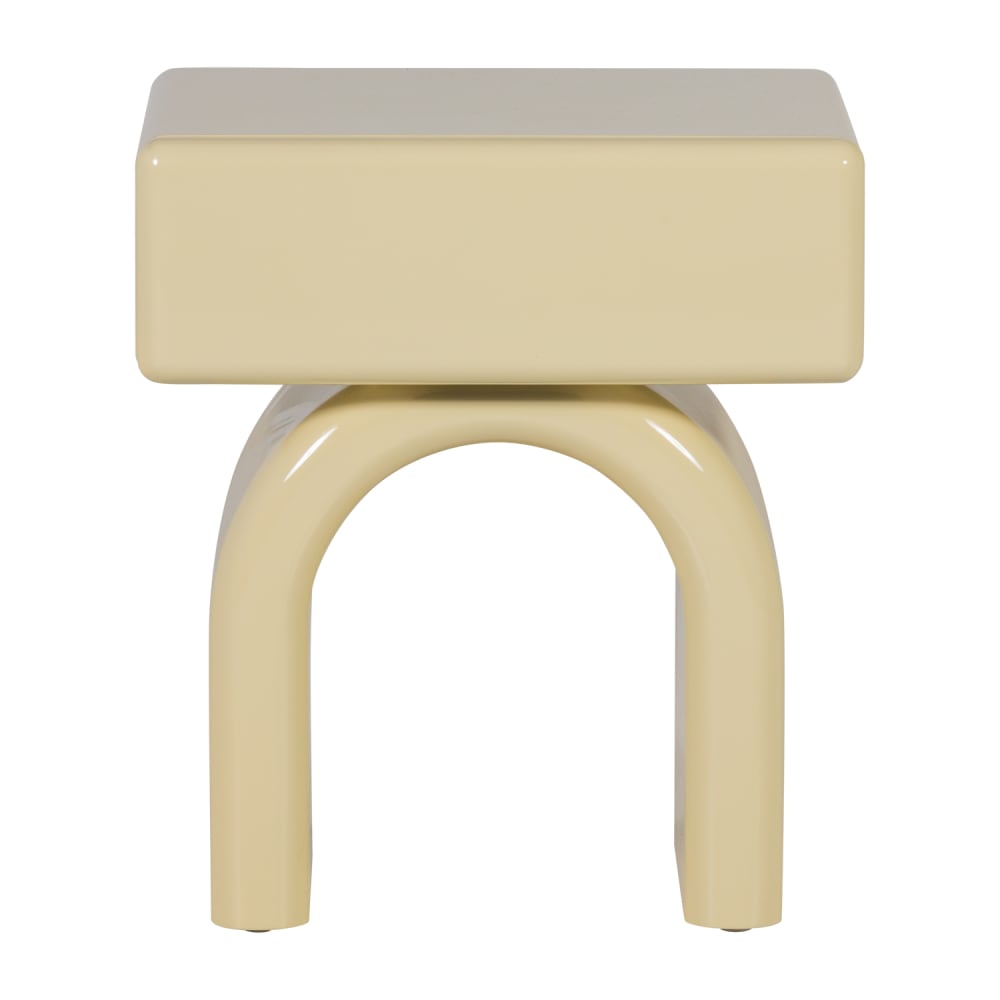 Table de chevet en mdf - jaune