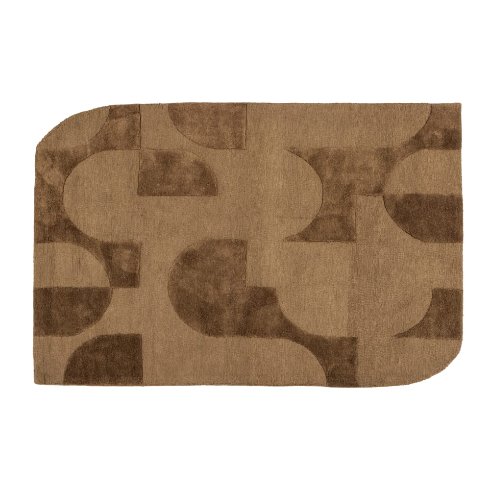 Tapis en viscose et laine