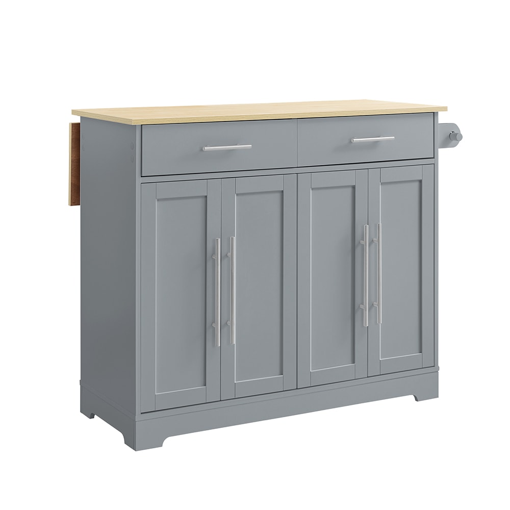 SoBuy 2er-Set Küchenwagen faltbar Grau 107×69×91 cm FKW129-HG style modern Grau Spanplatte