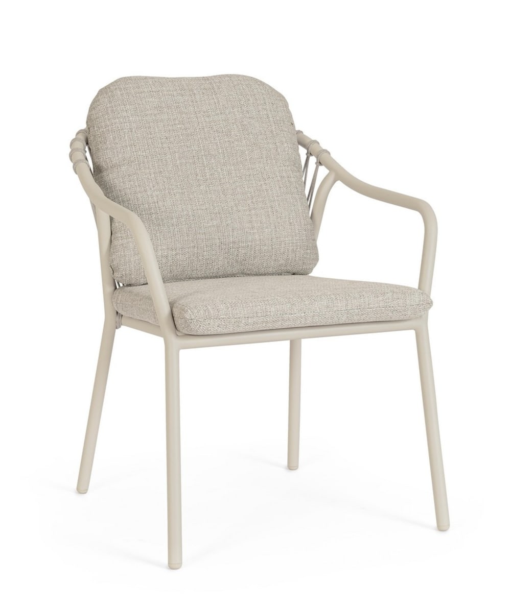 chaise en aluminium avec - corde