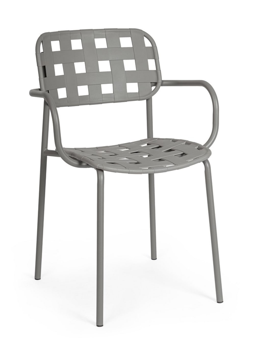 Lot de 2 Chaises en acier avec assise et gris
