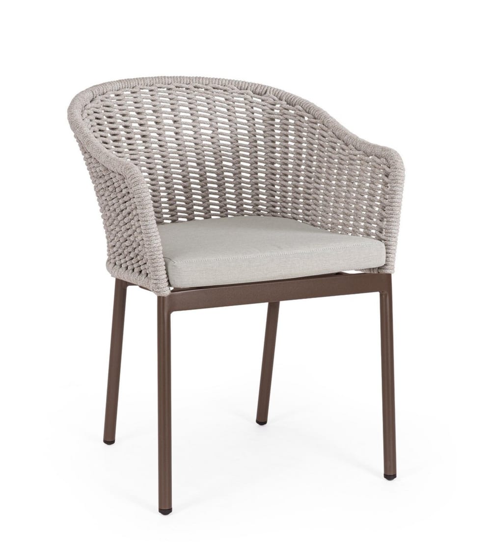chaise en aluminium et - corde