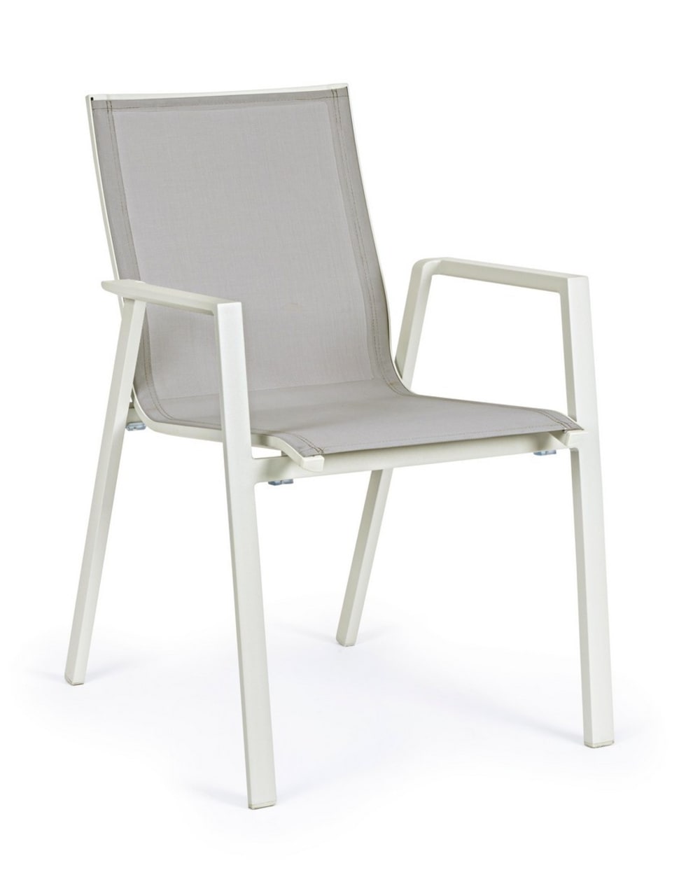 chaise en aluminium blanc