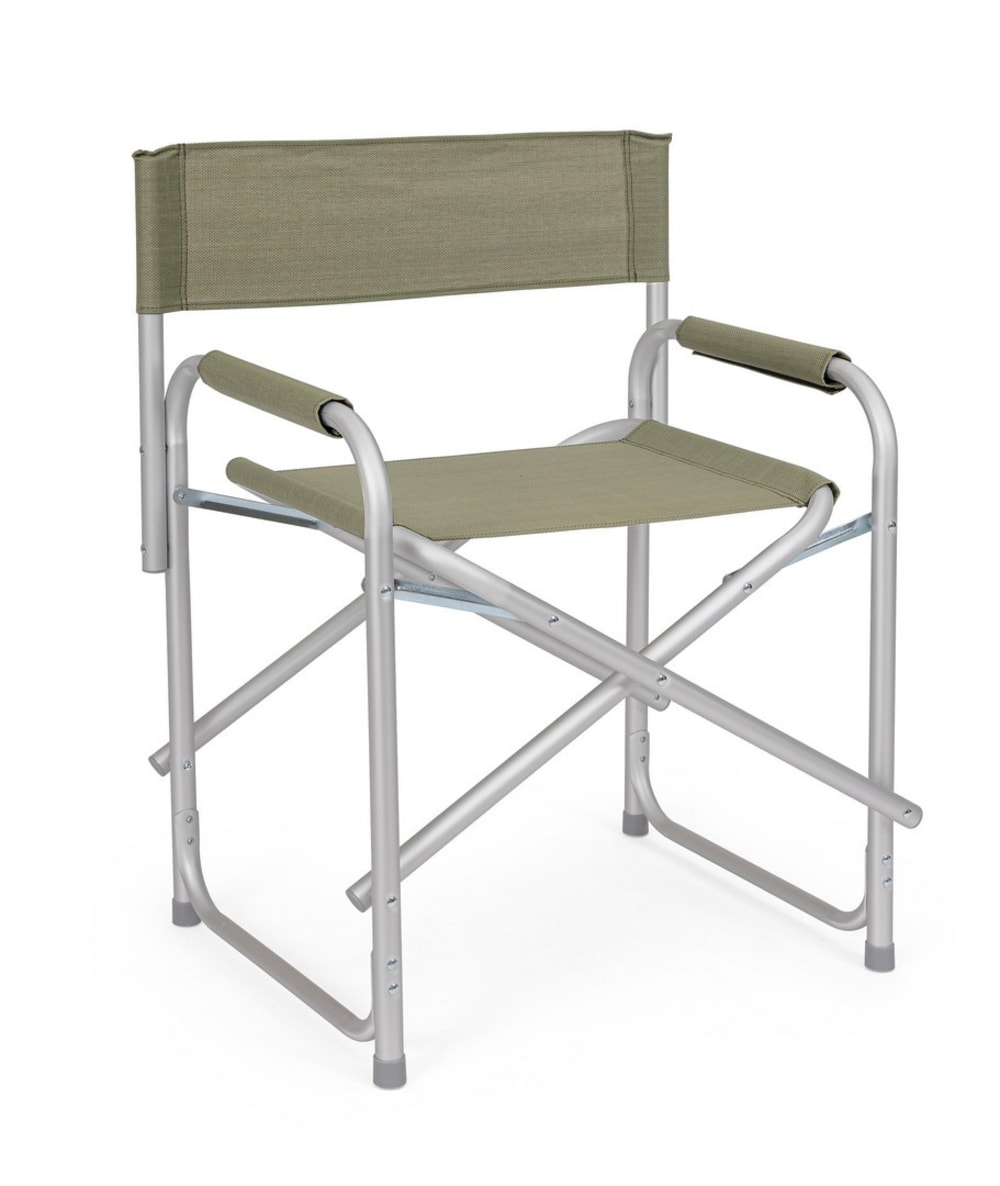 Lot de 2 Chaises de réalisateur en aluminium et textilène vert