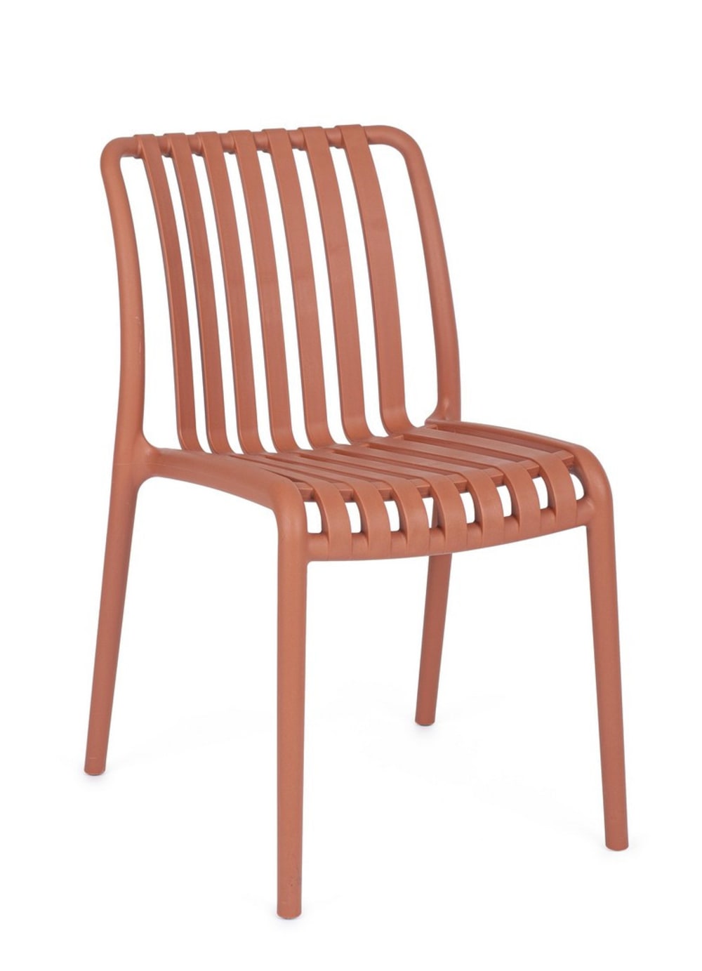 Lot de 6 Chaises en polypropylène terre cuite