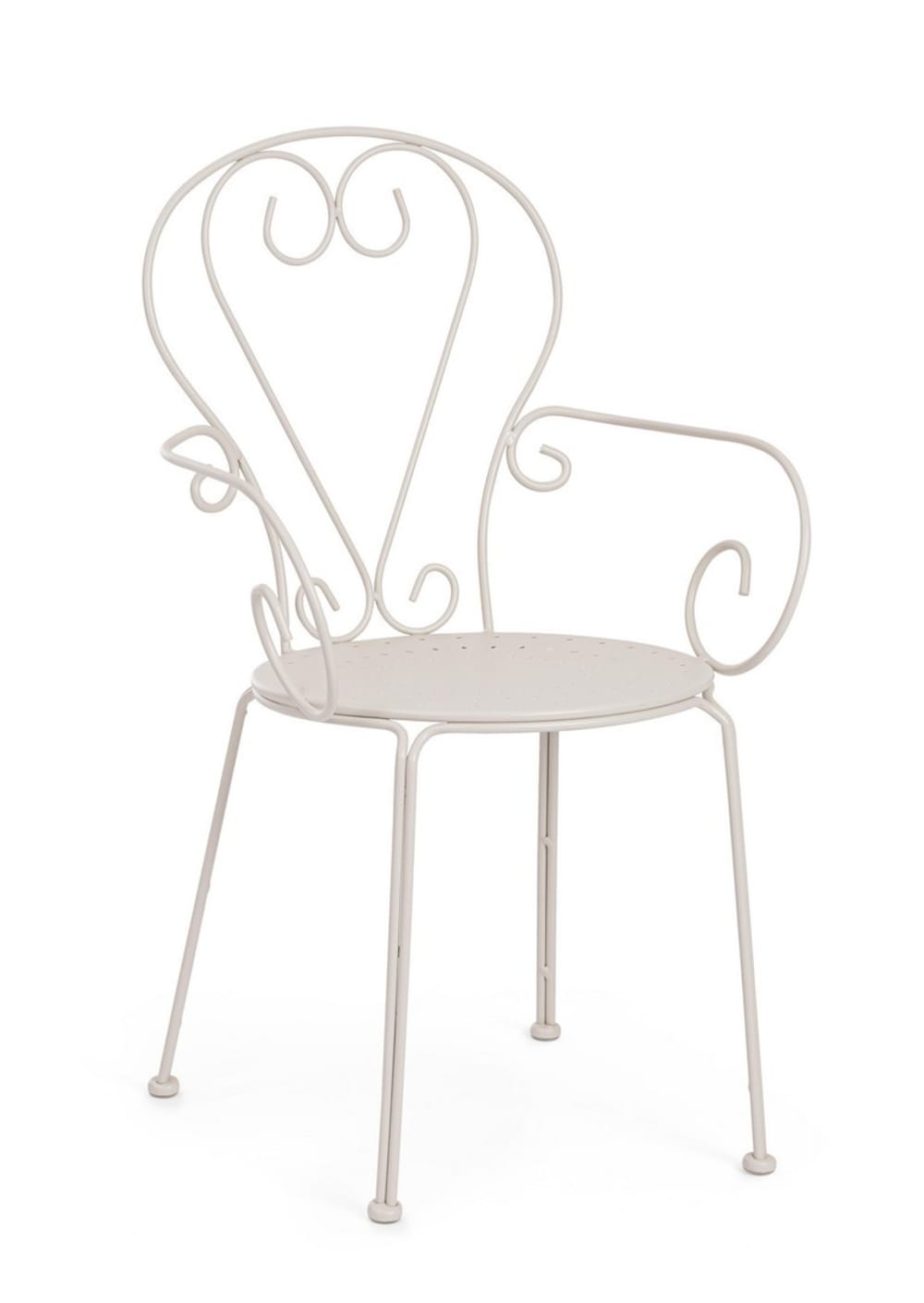 chaise en acier, et finition