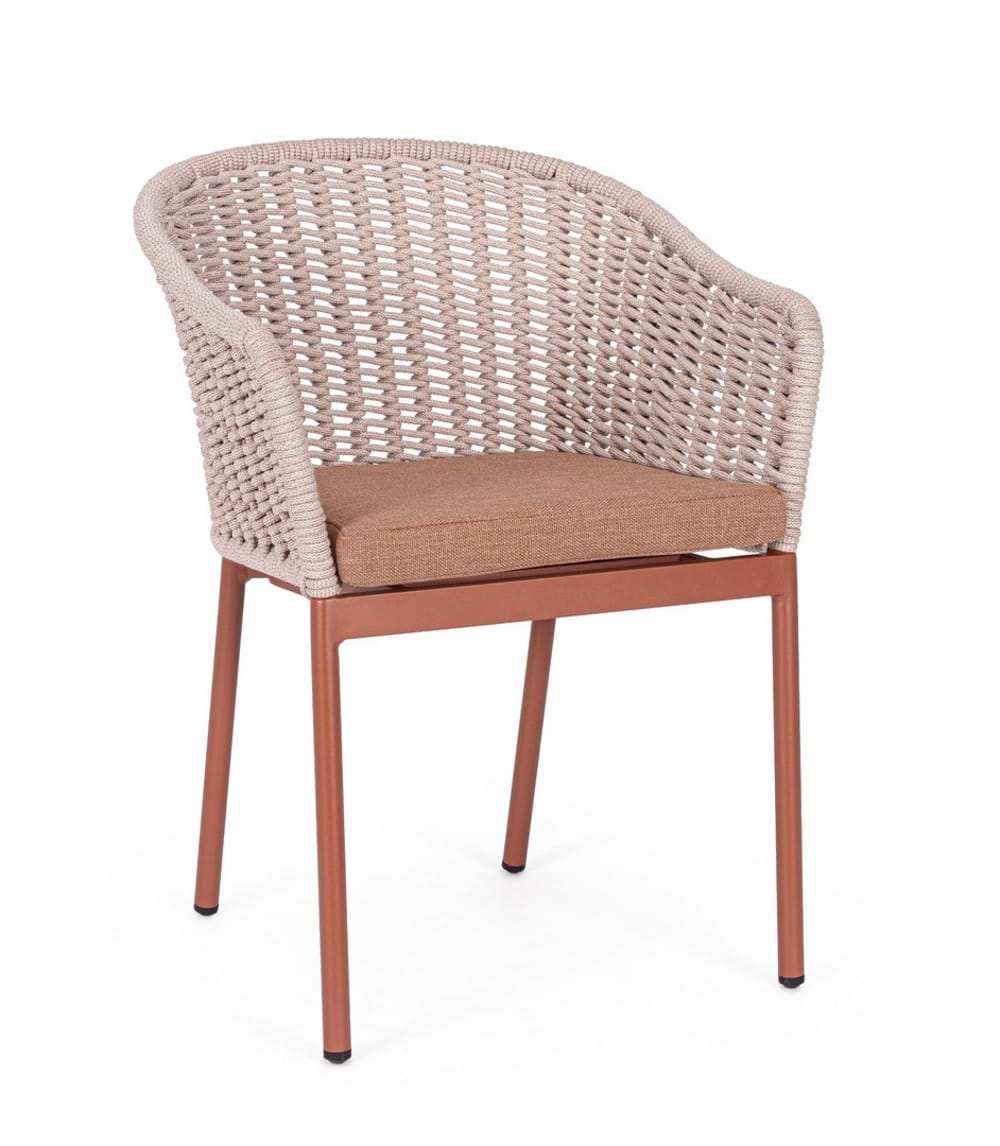 Chaise en aluminium et - rouge