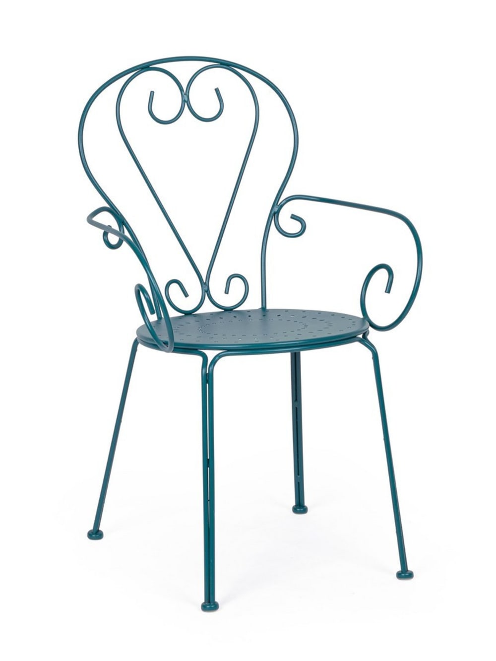 chaise en acier, et finition