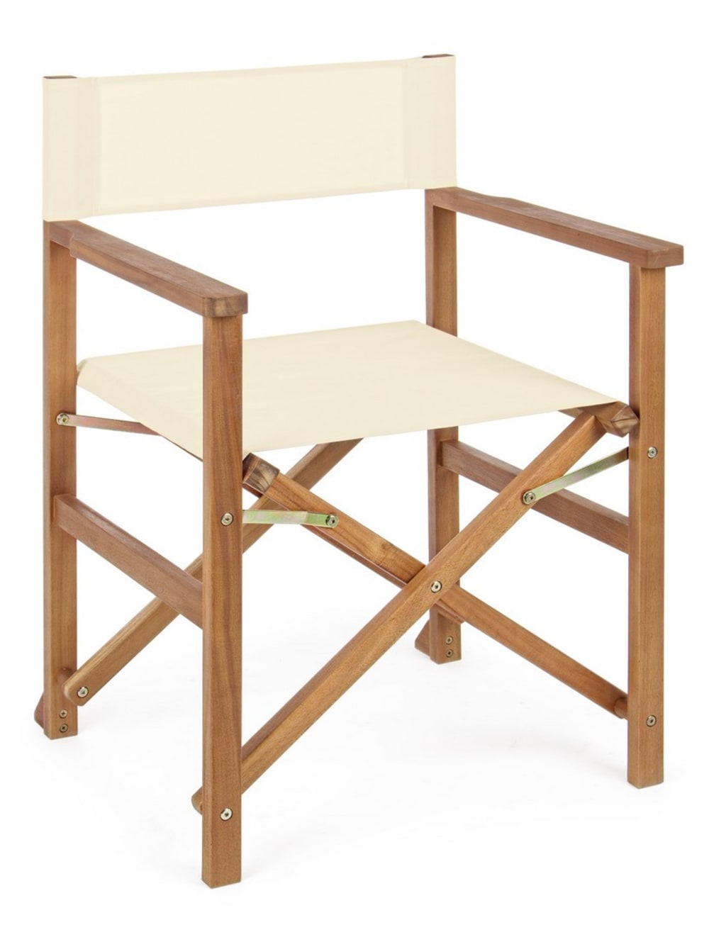 Fauteuil de réalisateur en bois et polyester naturel Fauteuil de réalisateur en bois et polyester naturel
