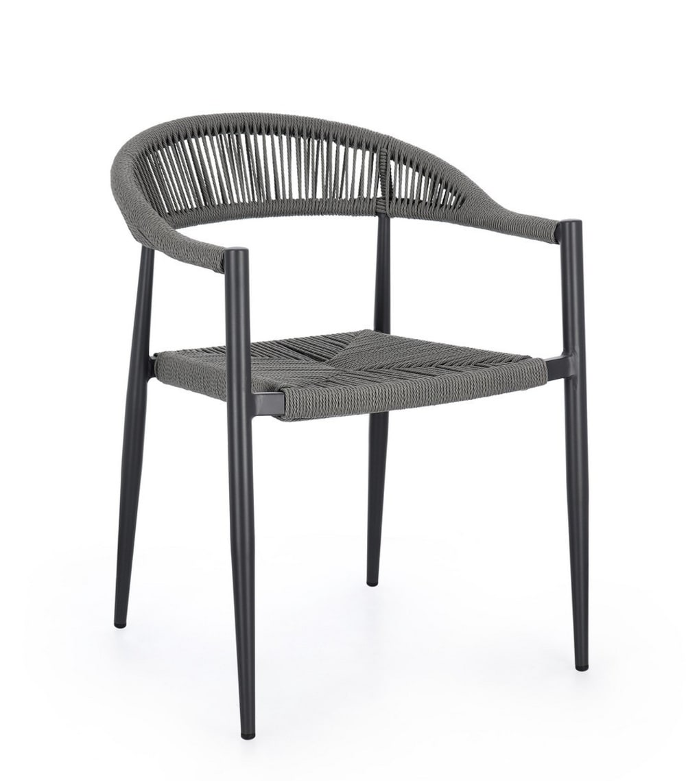 chaise en aluminium tissées