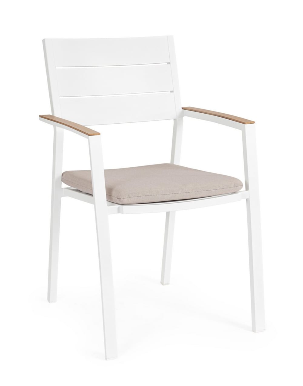 chaise en aluminium blanc