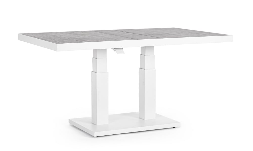 Table en aluminium et - blanche