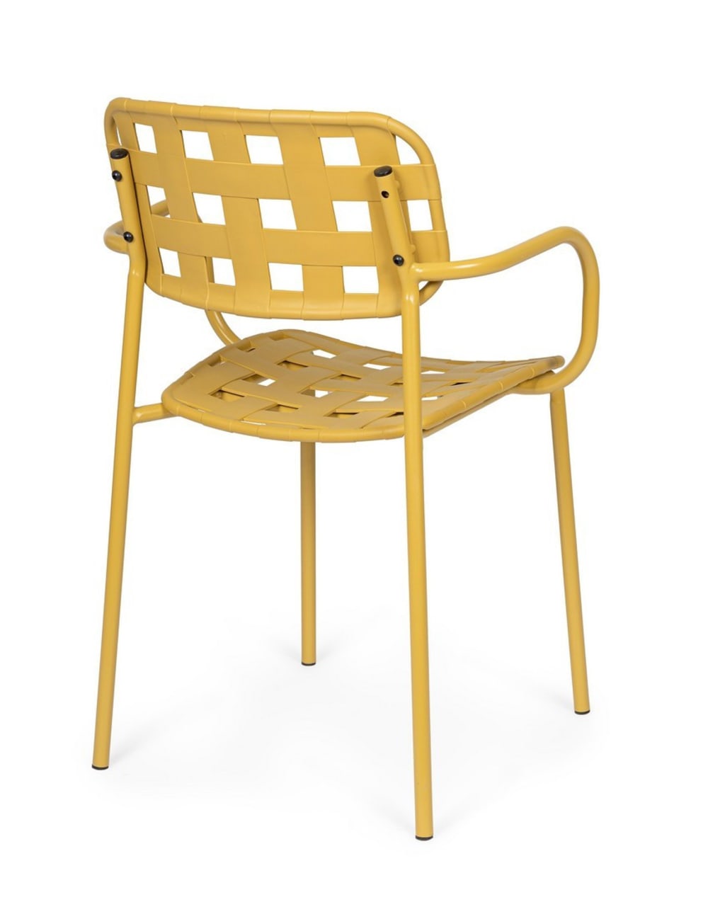 Set aus 6 Stahlstühlen mit gelber Sitzfläche - Maisons Du Monde