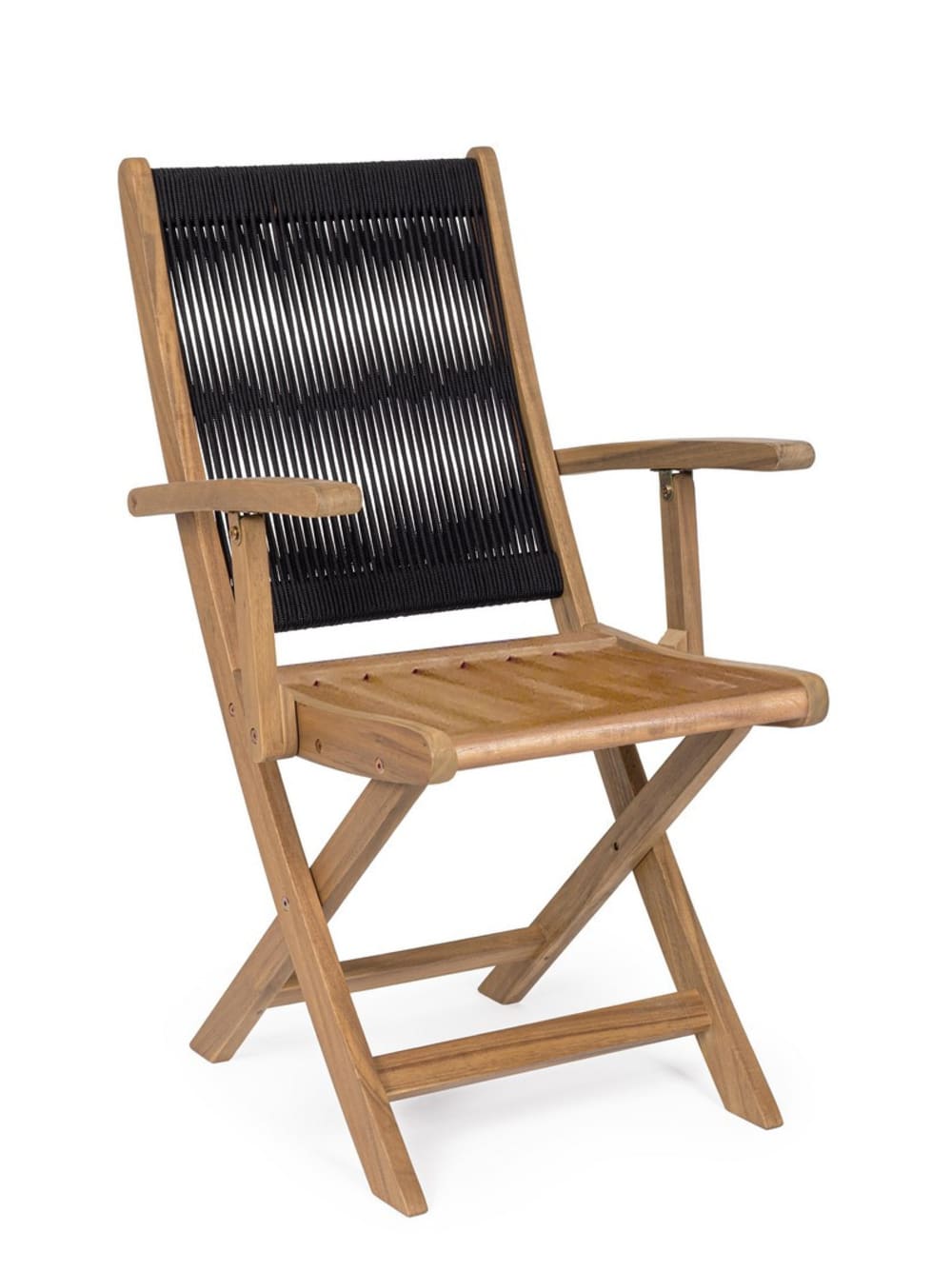 Lot de 4 Chaises pliantes en bois noir Lot de 4 Chaises pliantes en bois noir