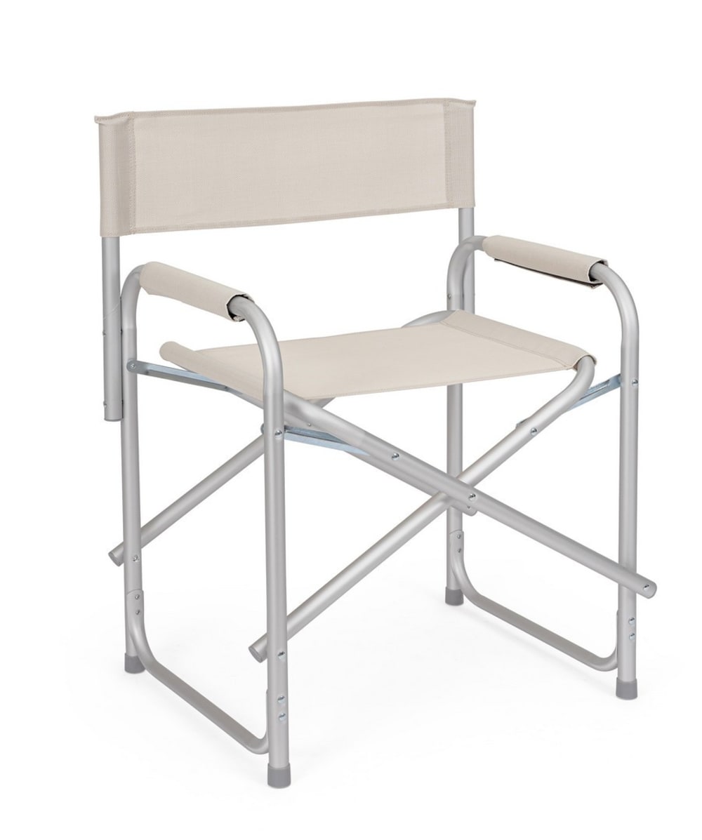 Bizzotto Set aus 2 Regiestühlen aus eloxiertem Aluminium und grauem Textilene style modern - Aluminium