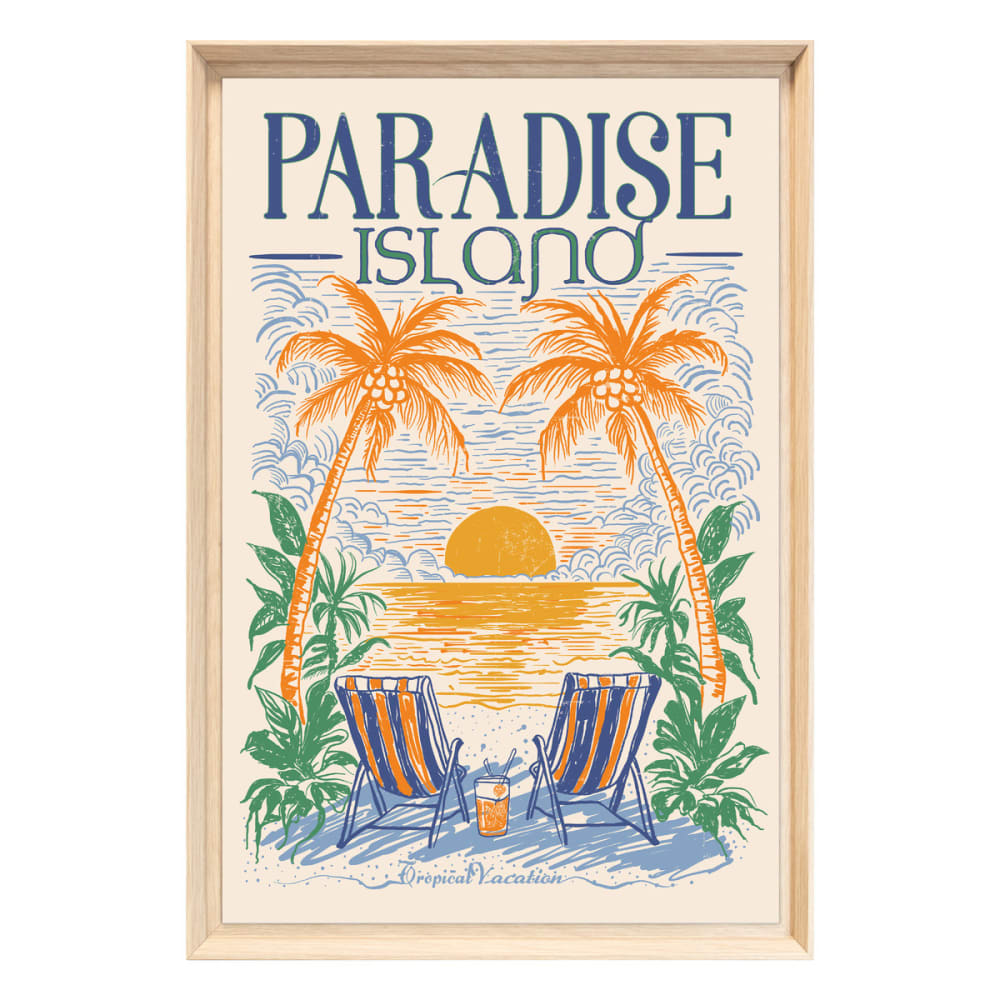 Tableau mural encadré - exotique