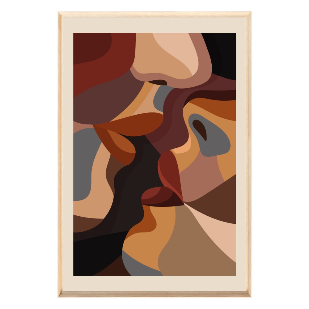 Tableau mural encadré - visage