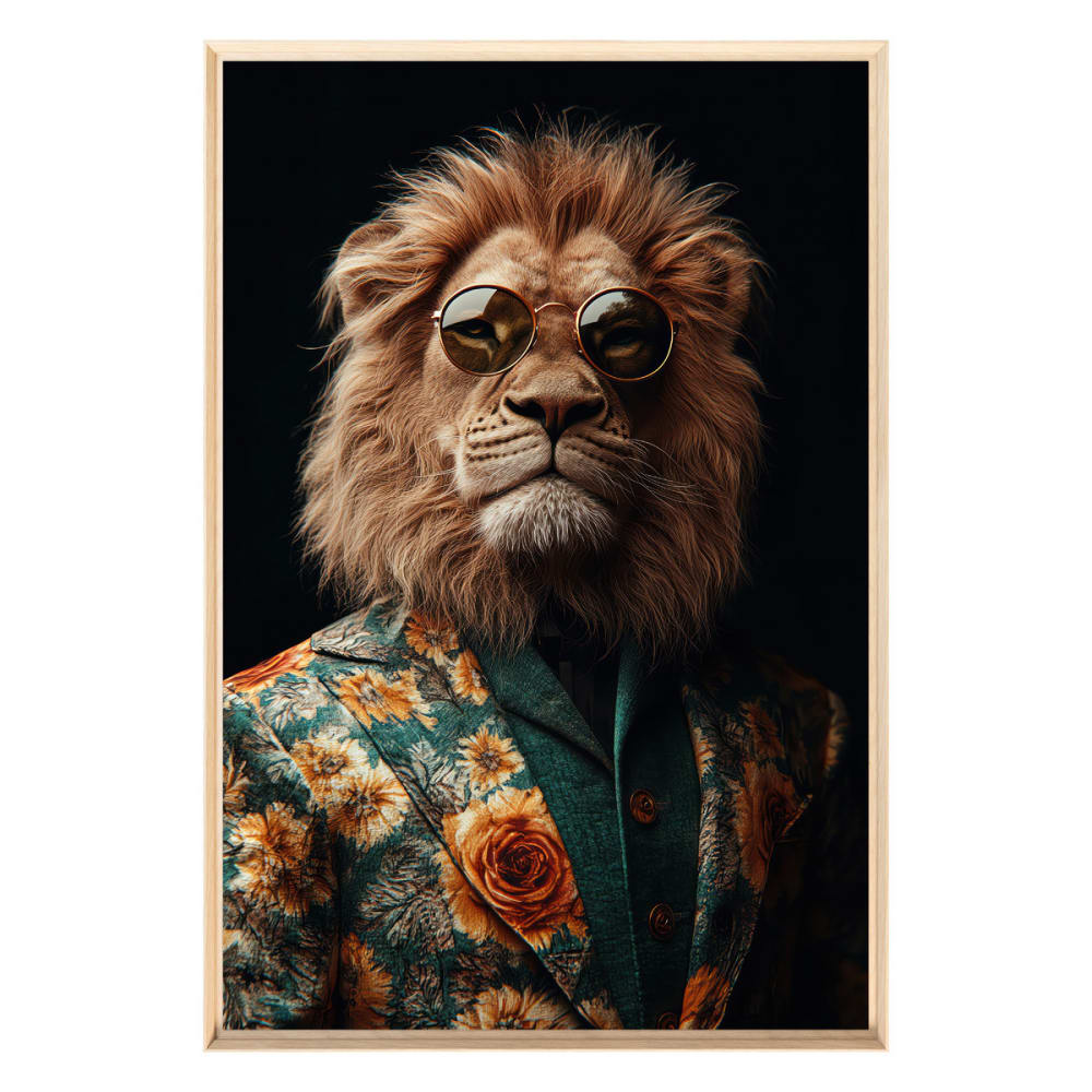 Tableau mural encadré - lion