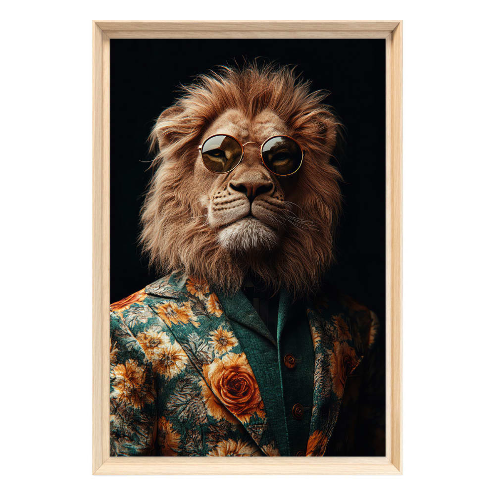 Tableau mural encadré - lion