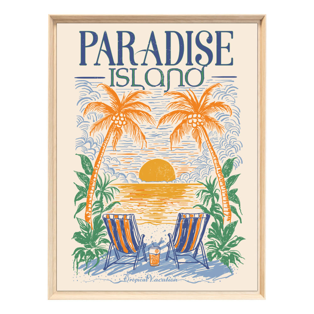Tableau mural encadré - exotique