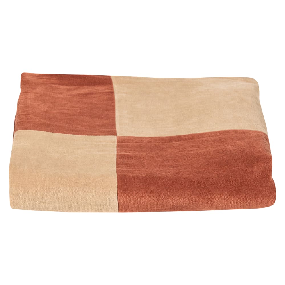 Plaid en coton rouille