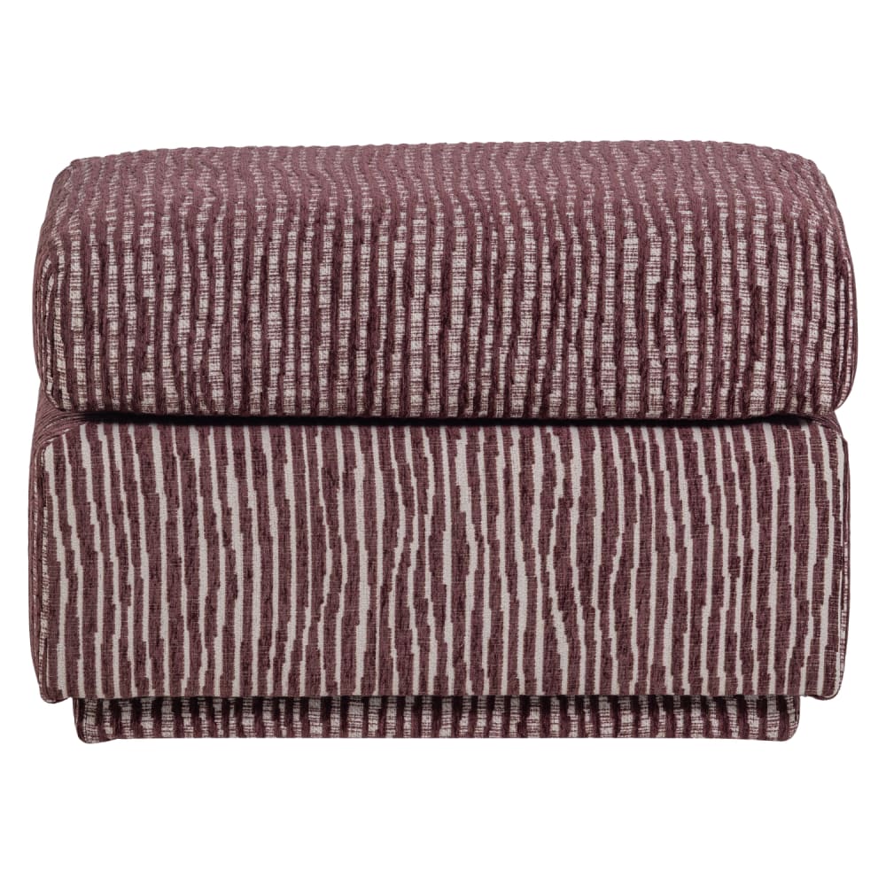 Pouf en bouclé rouge - bordeaux