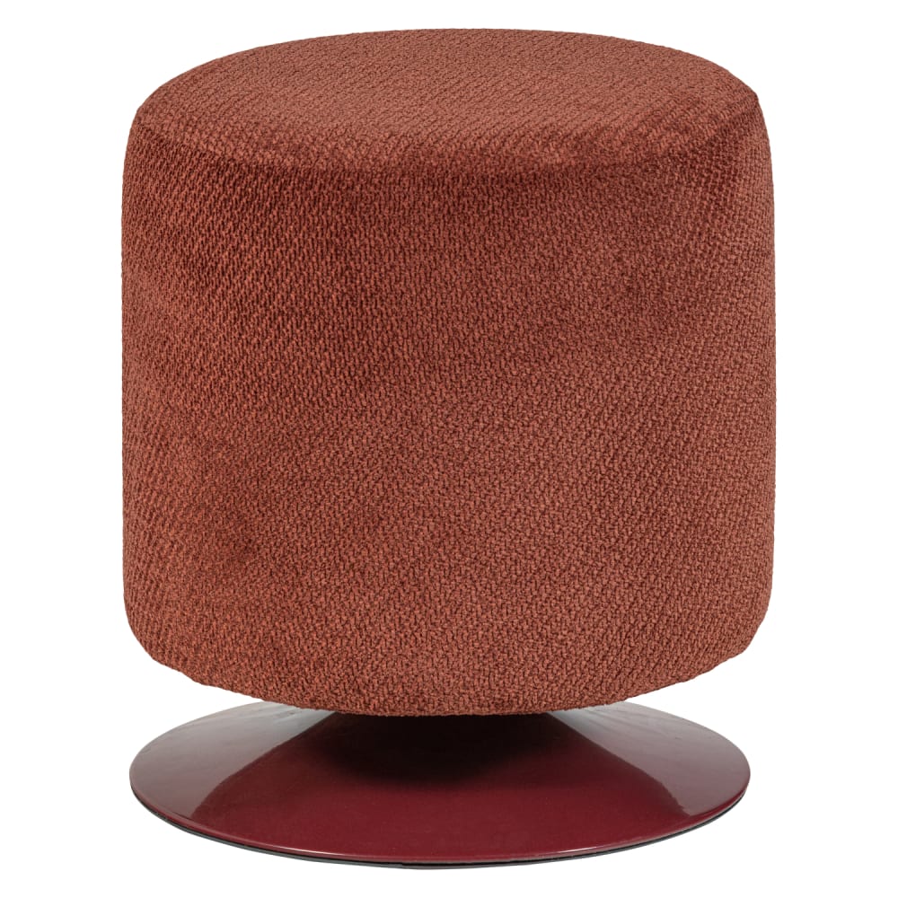 Pouf pivotante en bouclé - bordeaux